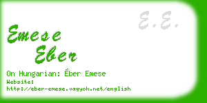 emese eber business card